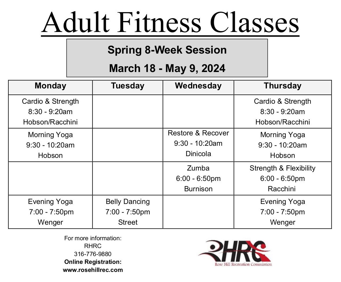 Fitness Cl Rose Hill Recreation